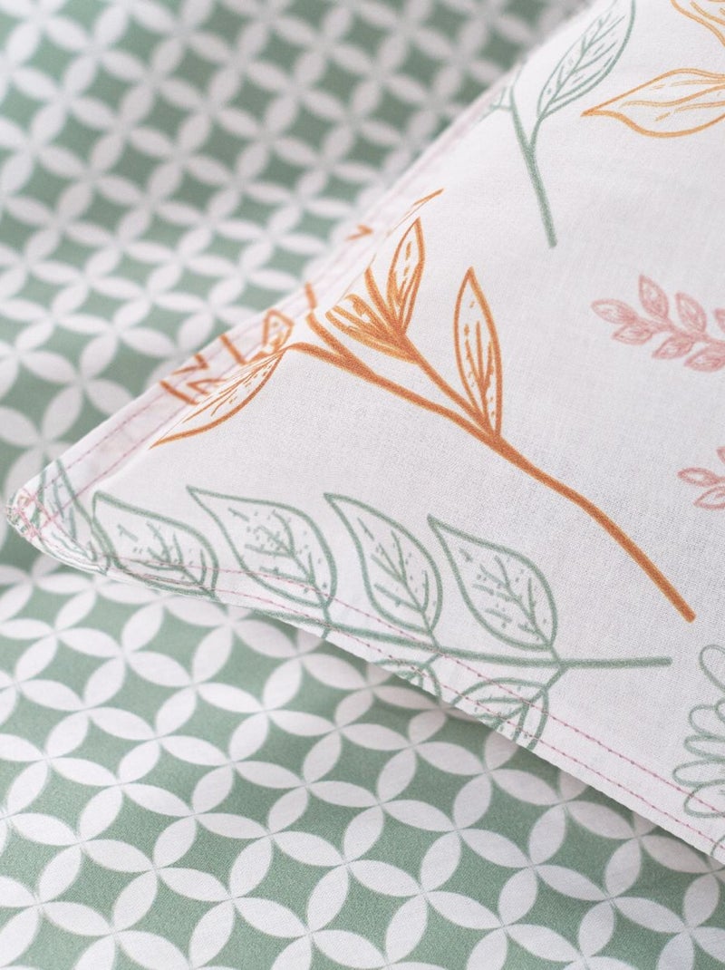 Parure de lit imprimé Floral coton SUNSHINE THEA Blanc - Kiabi