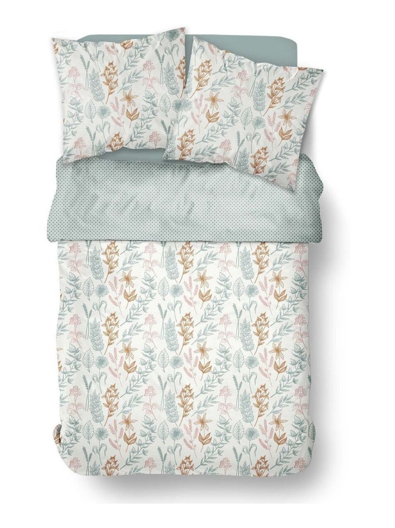 Parure de lit imprimé Floral coton SUNSHINE THEA Blanc - Kiabi