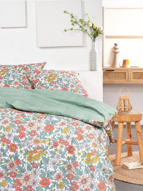 Parure de lit imprimé Floral coton SUNSHINE TONIA - Kiabi