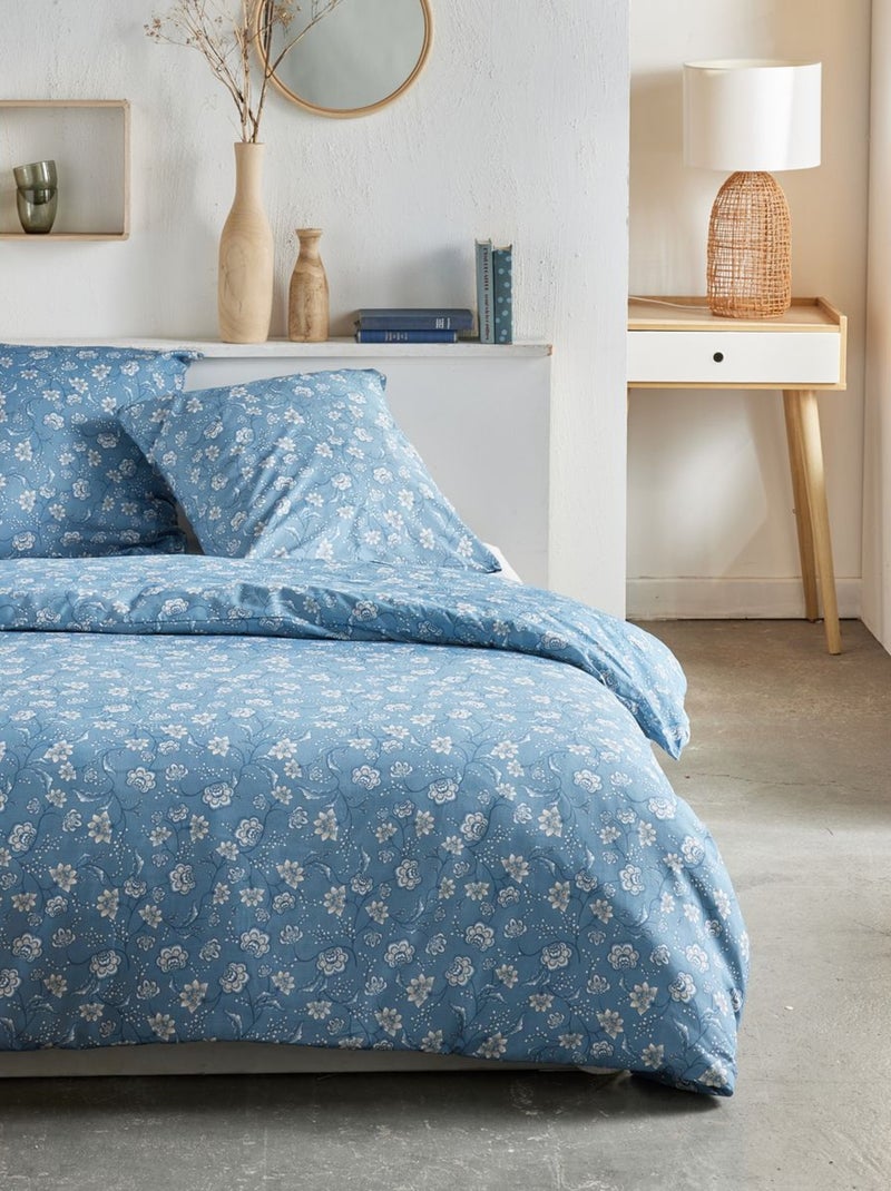Parure de lit imprimé Floral CRAZY APRIL Bleu - Kiabi