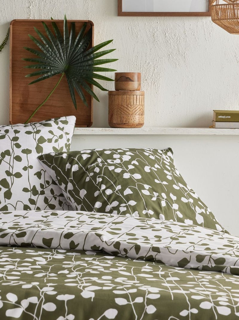 Parure de lit imprimé Floral CRAZY ELEA Vert - Kiabi