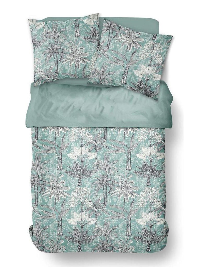 Parure de lit imprimé Floral CRAZY JAY Bleu - Kiabi