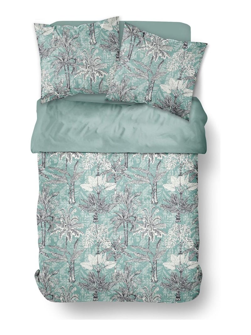 Parure de lit imprimé Floral CRAZY JAY Bleu - Kiabi