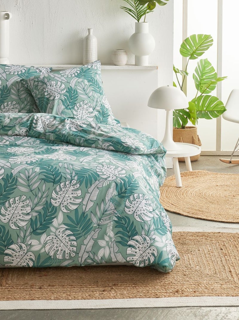 Parure de lit imprimé Floral CRAZY JOY Bleu - Kiabi