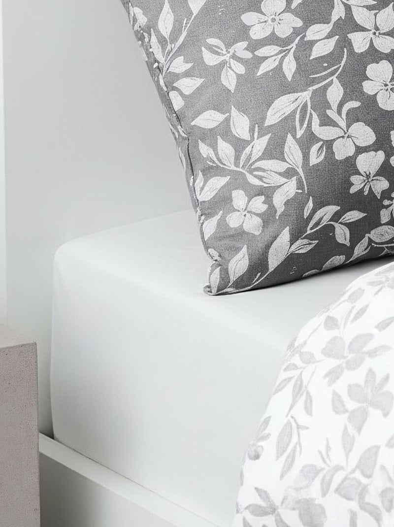 Parure de lit imprimé Floral CRAZY OPALE Gris - Kiabi