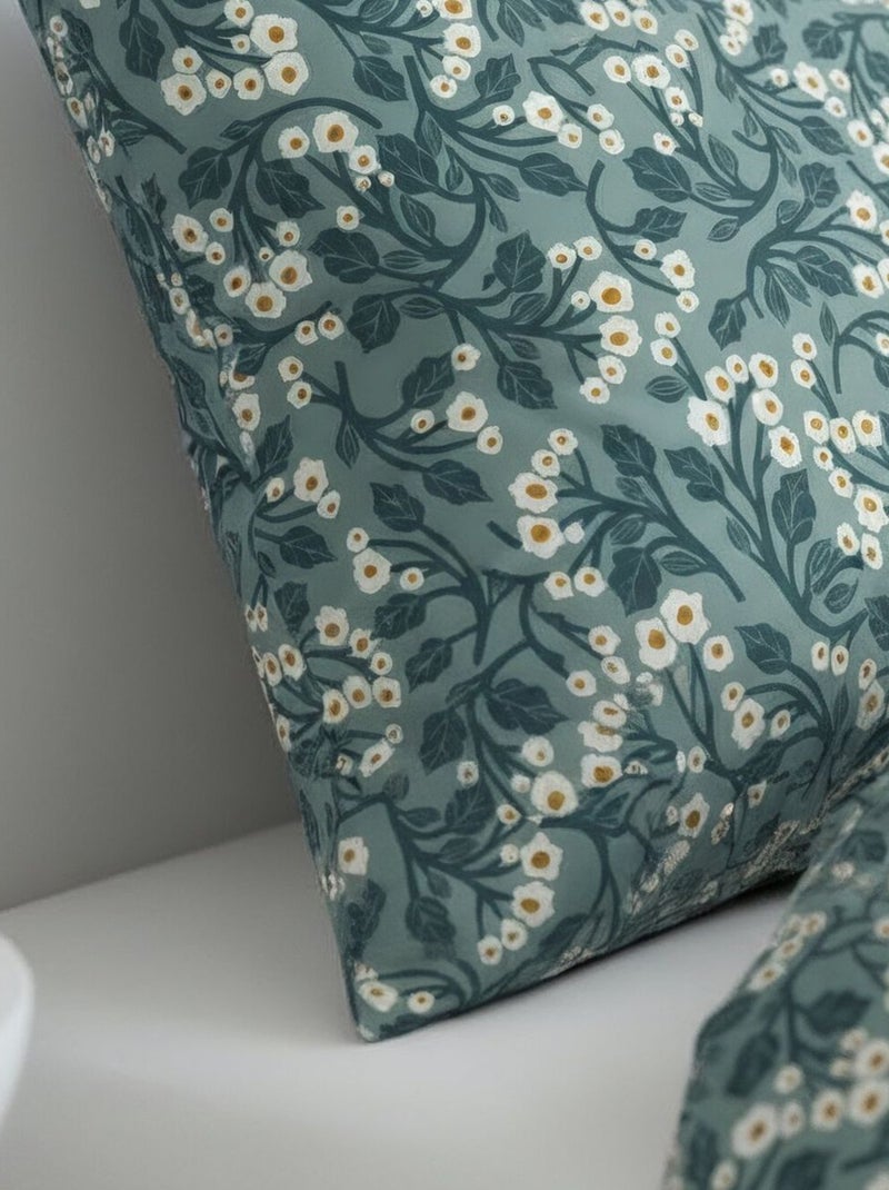 Parure de lit imprimé Floral CRAZY PAULETTE Bleu - Kiabi