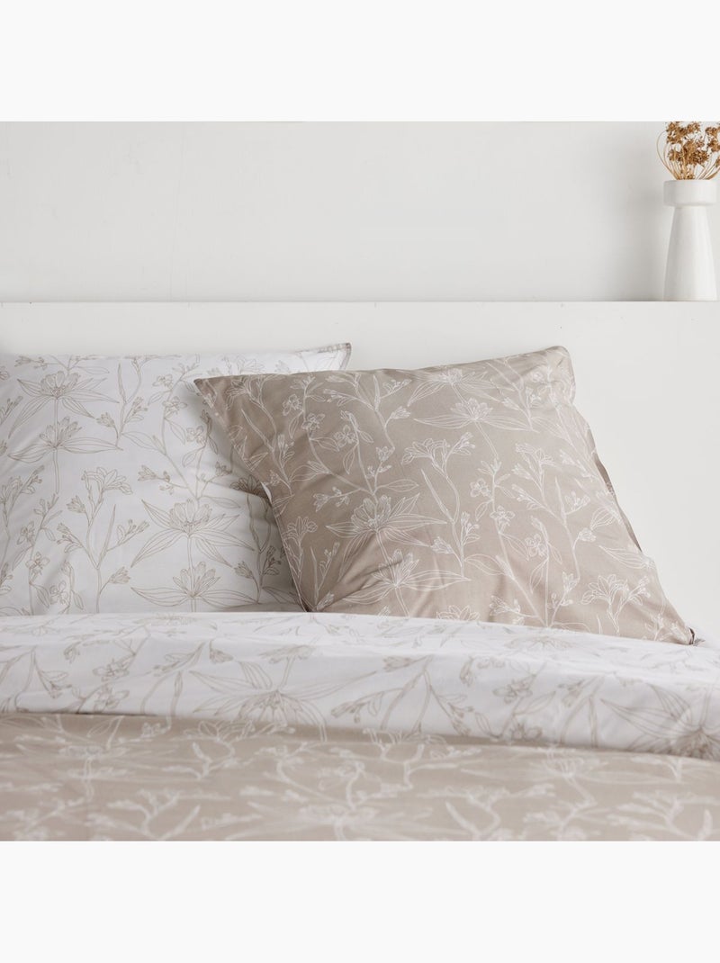 Parure de lit imprimé Floral SUNSHINE ALBAN Beige - Kiabi