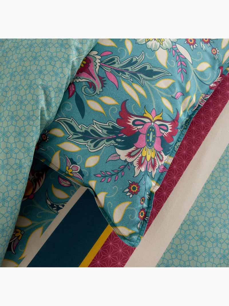 Parure de lit imprimé Floral SUNSHINE BASTIEN Bleu - Kiabi