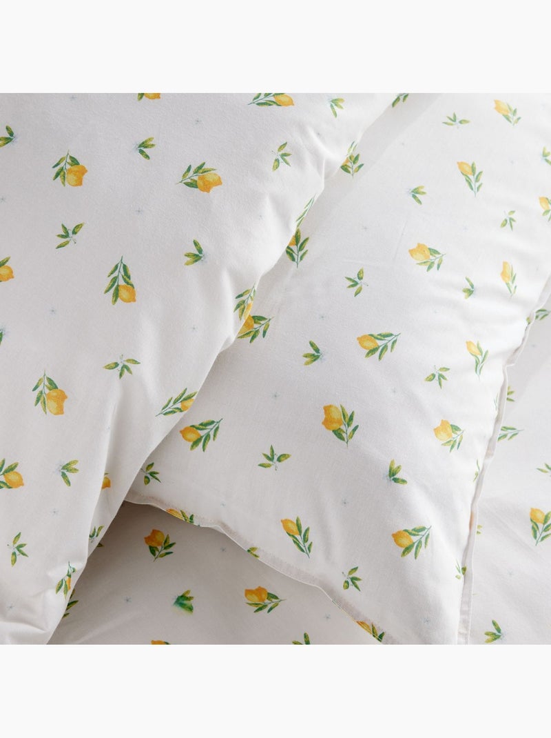 Parure de lit imprimé Floral SUNSHINE BEATRICE Blanc - Kiabi