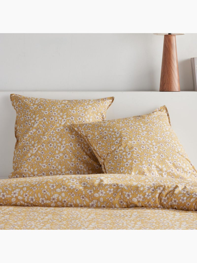 Parure de lit imprimé Floral SUNSHINE BRICE Jaune - Kiabi