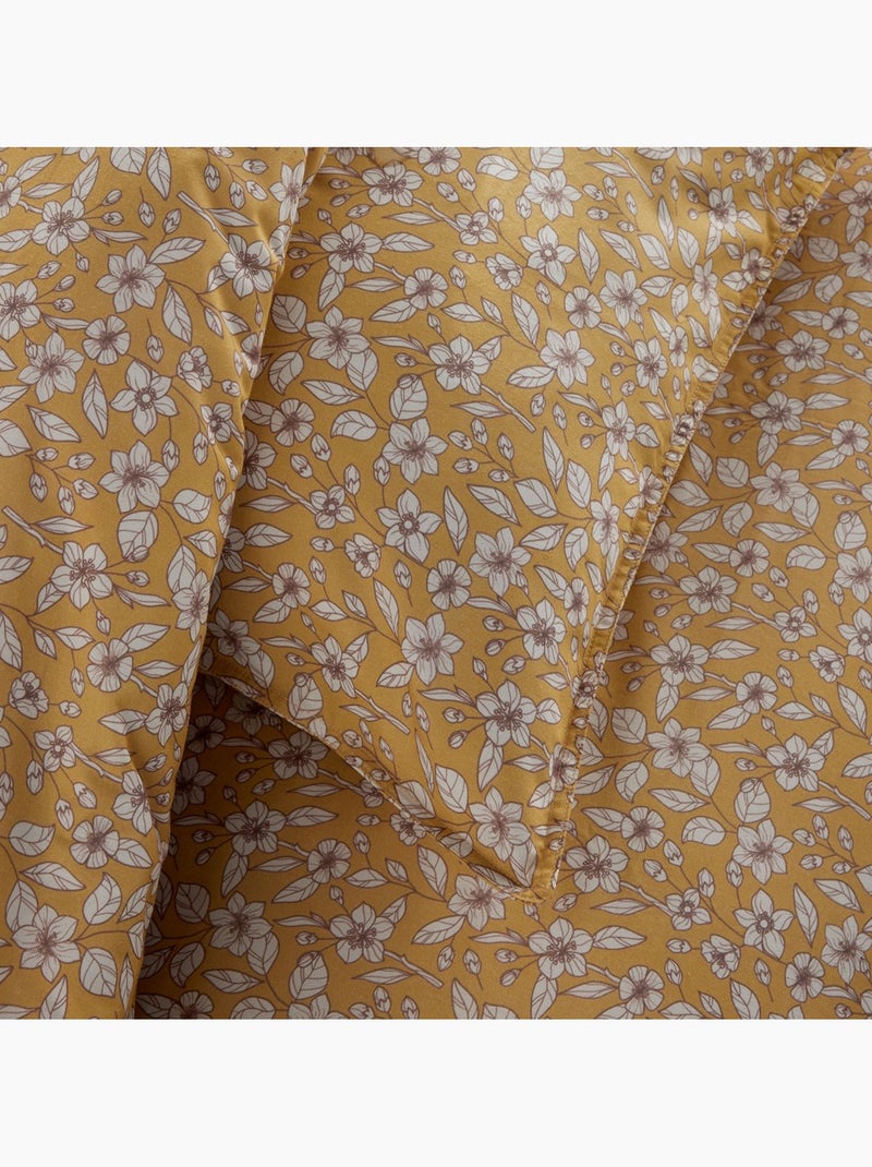 Parure de lit imprimé Floral SUNSHINE BRICE Jaune - Kiabi