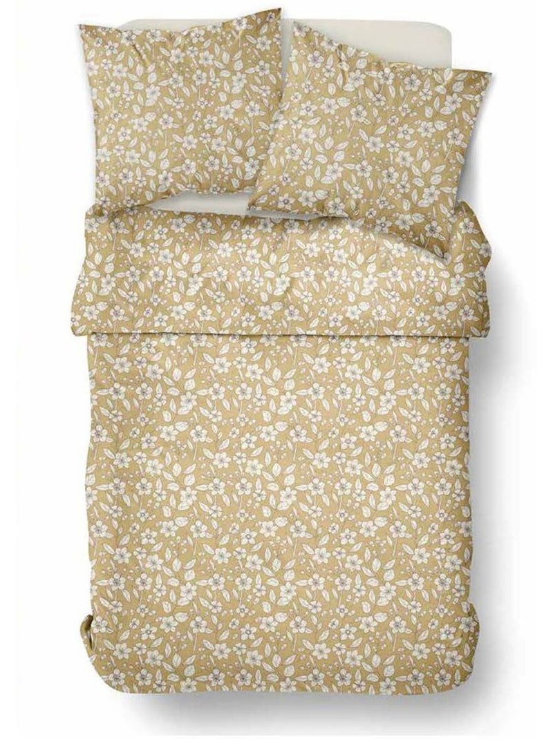 Parure de lit imprimé Floral SUNSHINE BRICE Jaune - Kiabi
