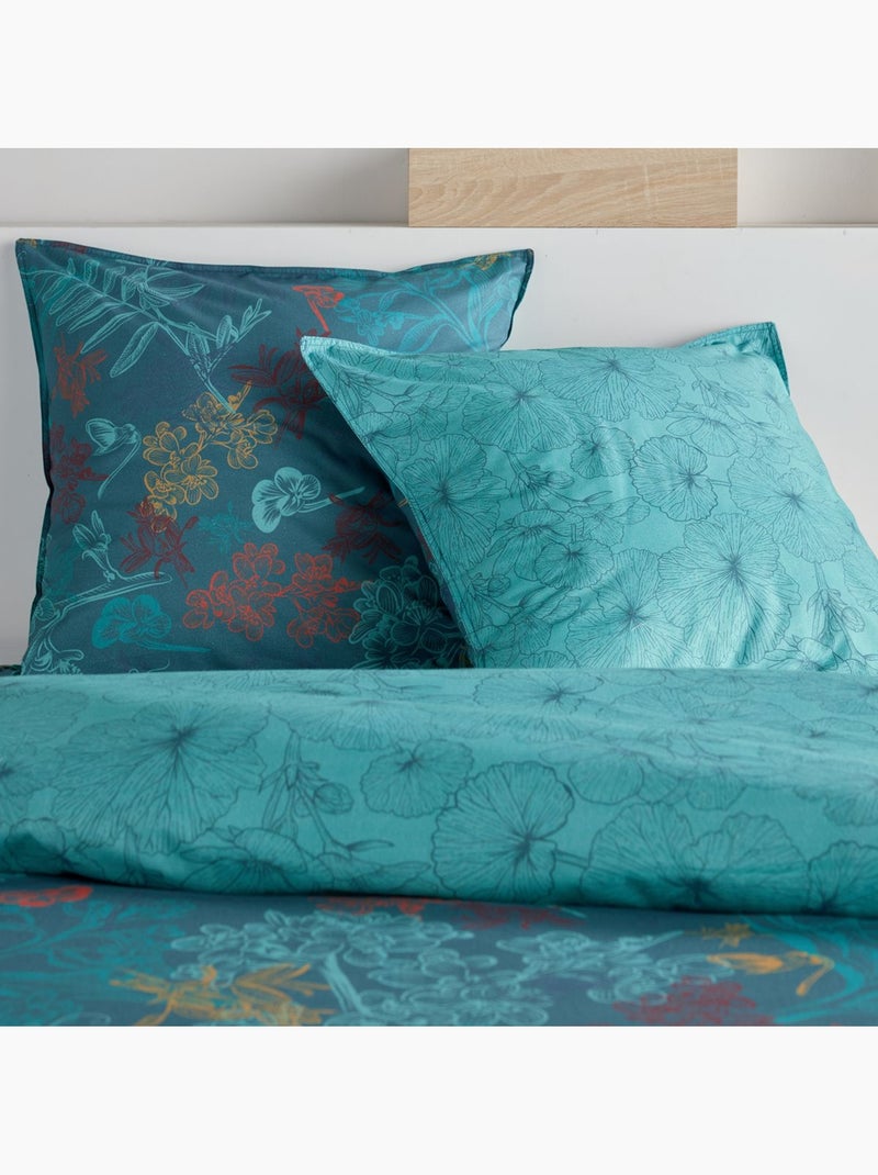 Parure de lit imprimé Floral SUNSHINE CLAUDIA Bleu - Kiabi