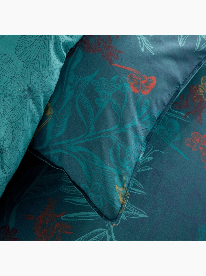 Parure de lit imprimé Floral SUNSHINE CLAUDIA Bleu - Kiabi