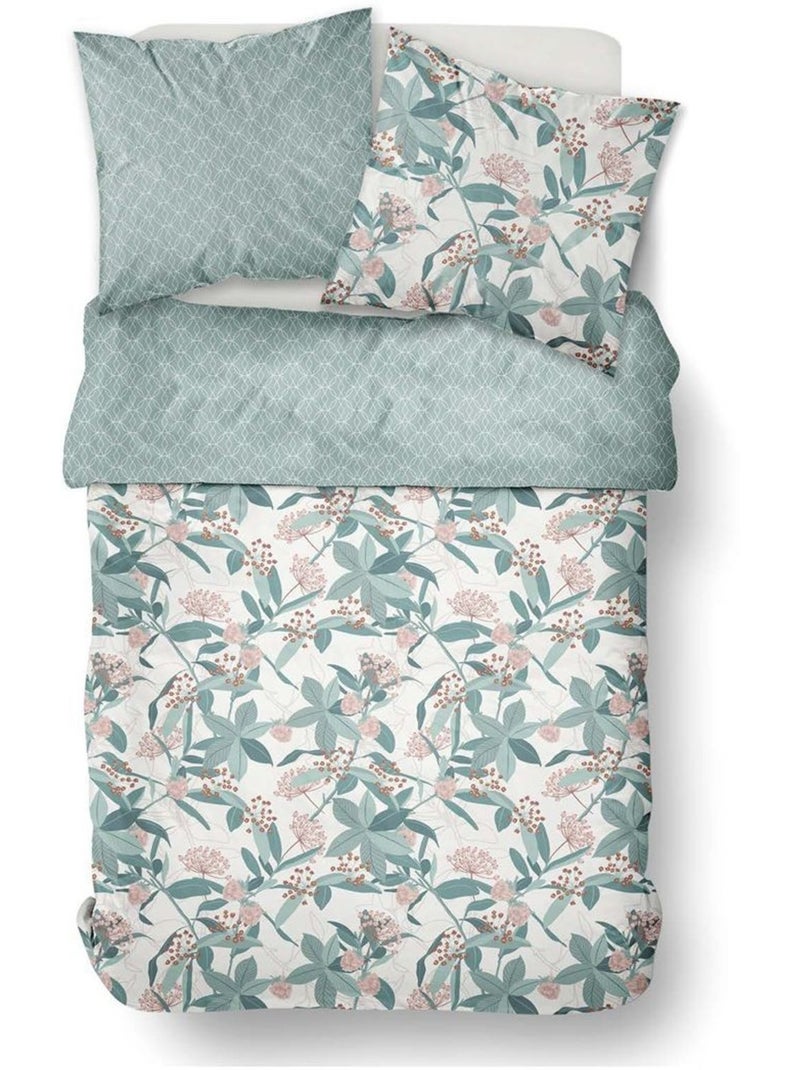 Parure de lit imprimé Floral SUNSHINE ELOISE Vert - Kiabi