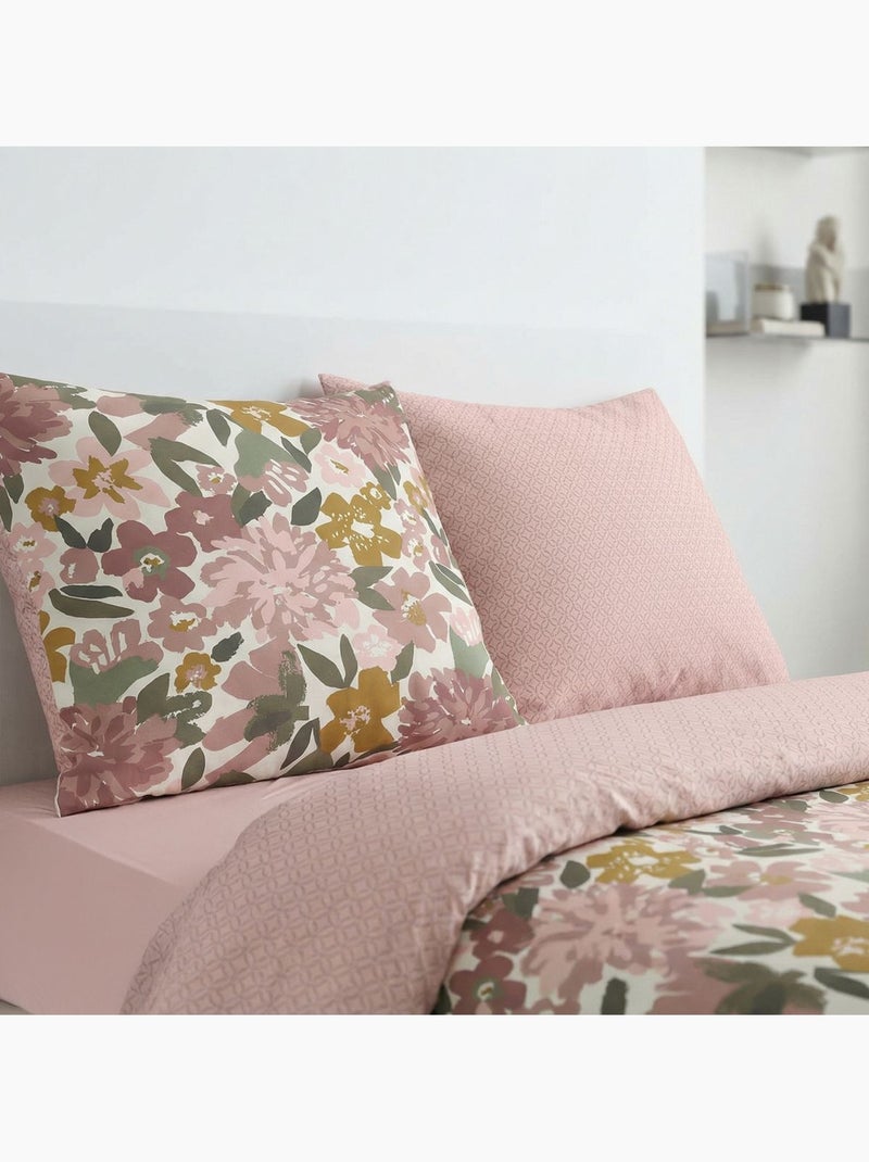 Parure de lit imprimé Floral SUNSHINE ELSA Rose - Kiabi
