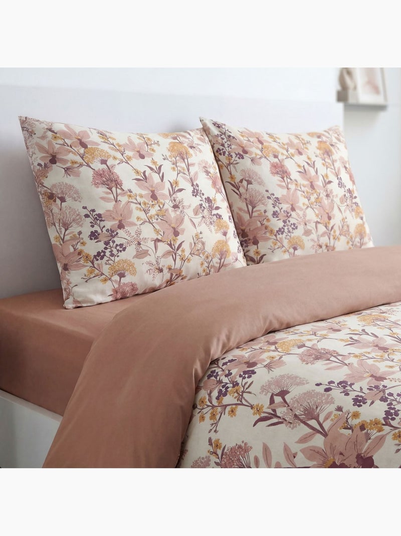 Parure de lit imprimé Floral SUNSHINE ESMEE Rose - Kiabi
