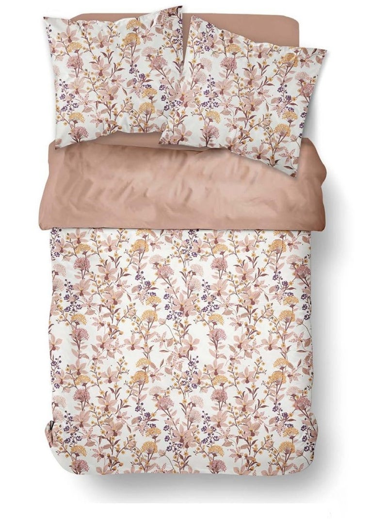 Parure de lit imprimé Floral SUNSHINE ESMEE Rose - Kiabi