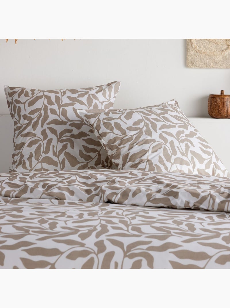 Parure de lit imprimé Floral SUNSHINE LUCAS Beige - Kiabi