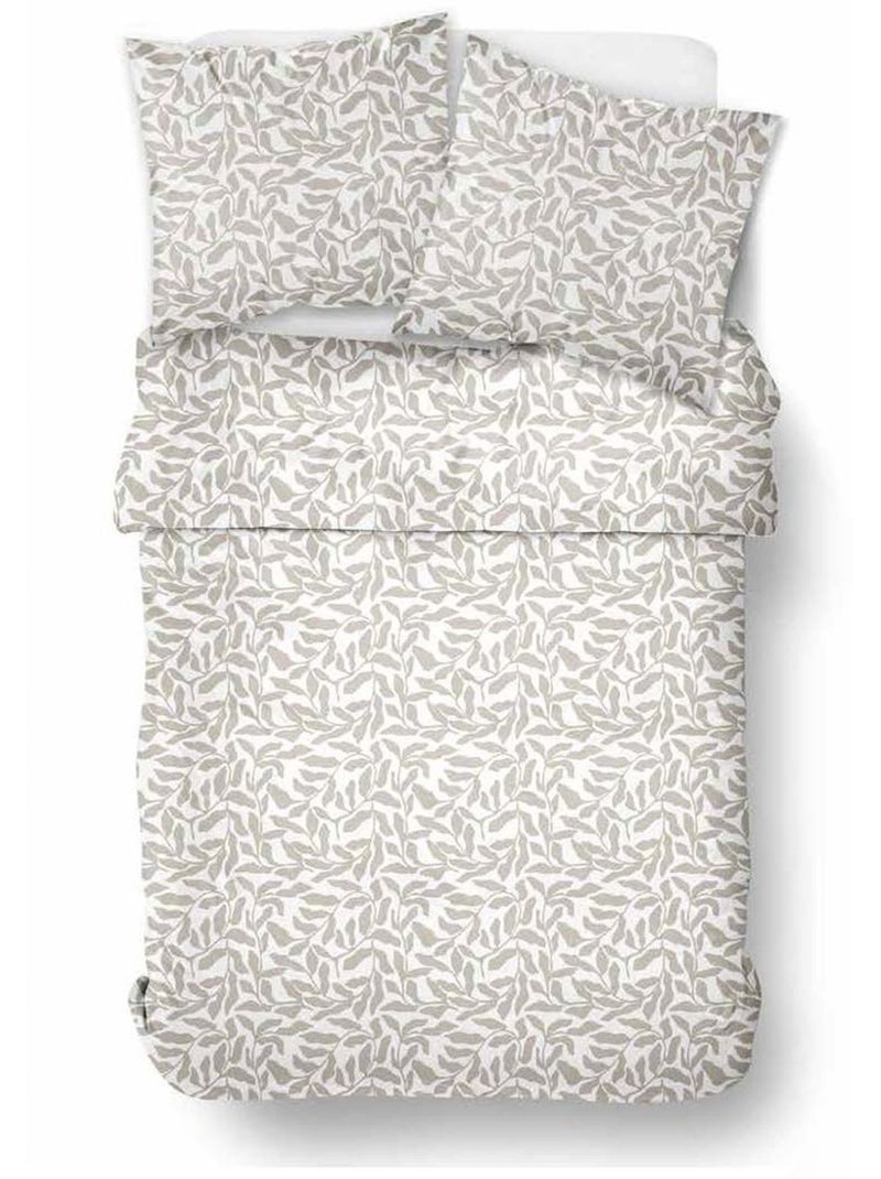 Parure de lit imprimé Floral SUNSHINE LUCAS Beige - Kiabi