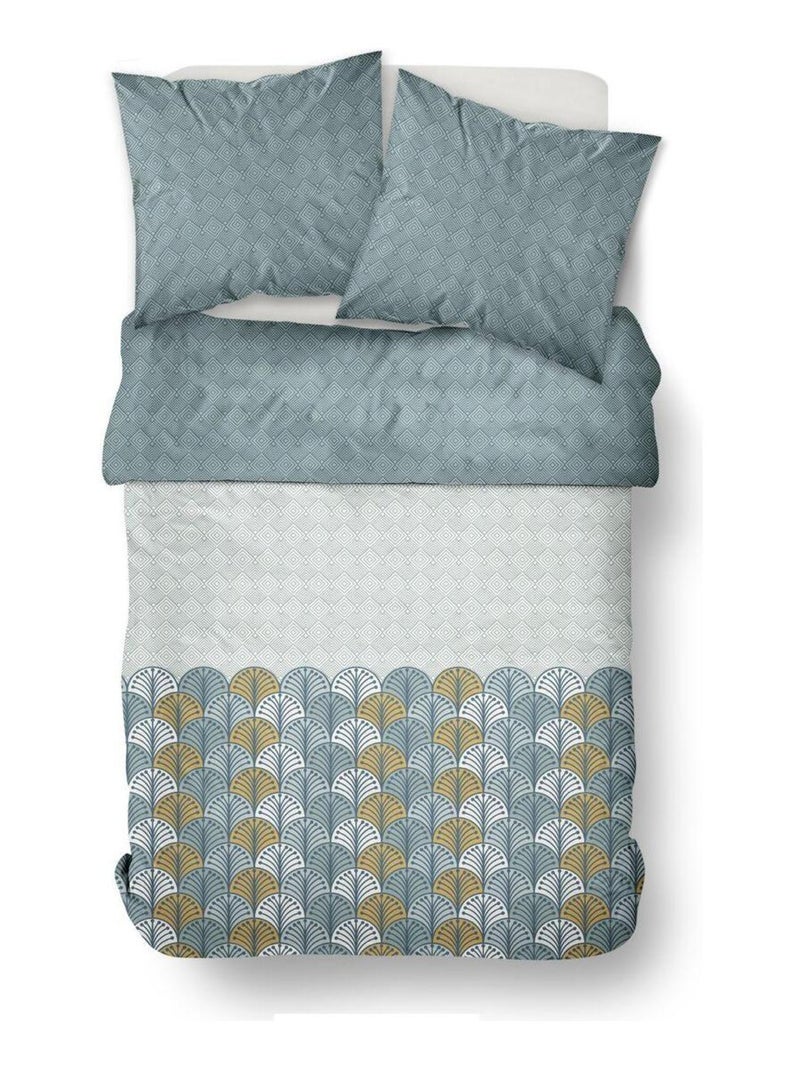 Parure de lit imprimé Géométrique Coton SUNSHINE RAY Vert - Kiabi