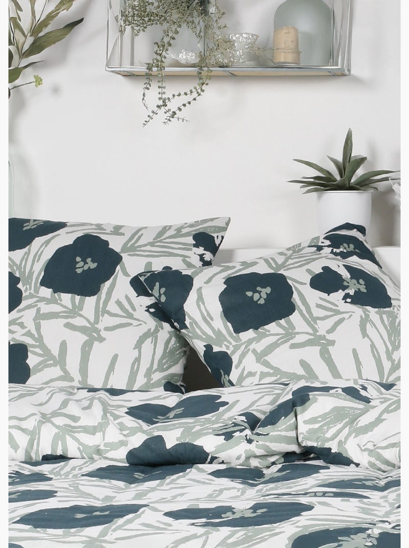 Parure de lit imprimé Graphique coton FLANELLE Blanc - Kiabi