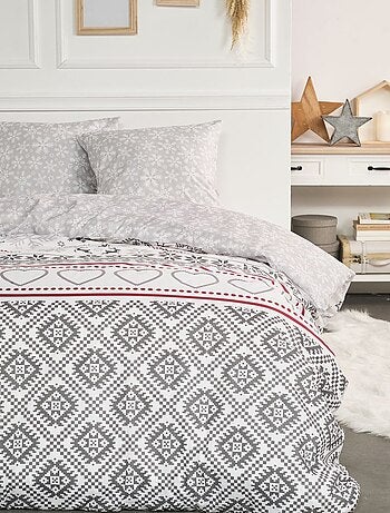 Parure de lit imprimé Graphique coton FLANELLE