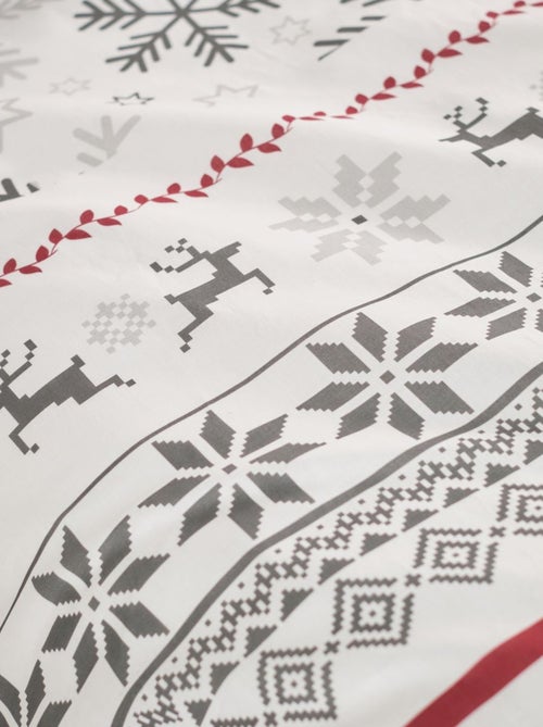 Parure de lit imprimé Graphique coton FLANELLE - Kiabi