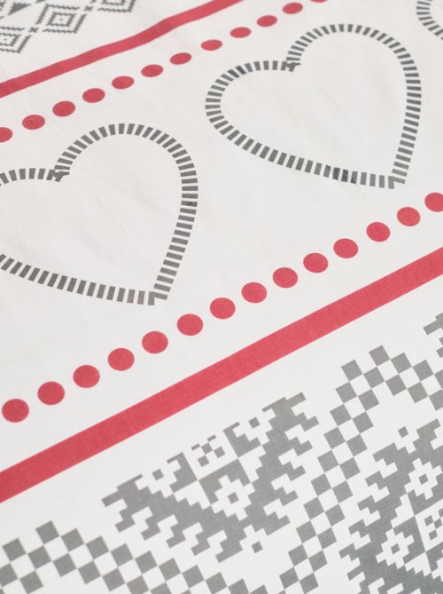 Parure de lit imprimé Graphique coton FLANELLE - Kiabi