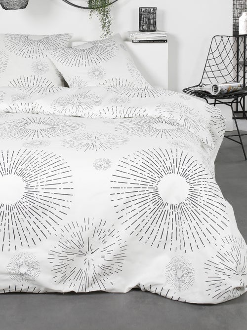 Parure de lit imprimé Graphique coton FLANELLE - Kiabi