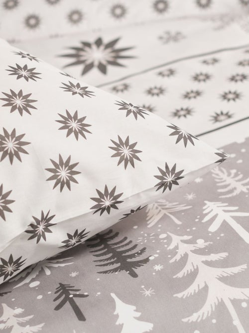 Parure de lit imprimé Graphique coton FLANELLE - Kiabi