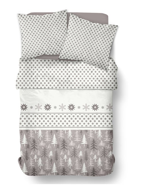 Parure de lit imprimé Graphique coton FLANELLE - Kiabi