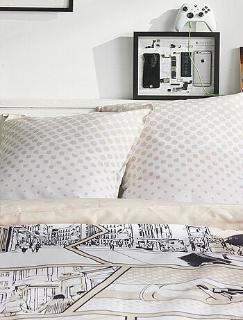 Parure de lit imprimé graphique coton JAVA ANIMÉ