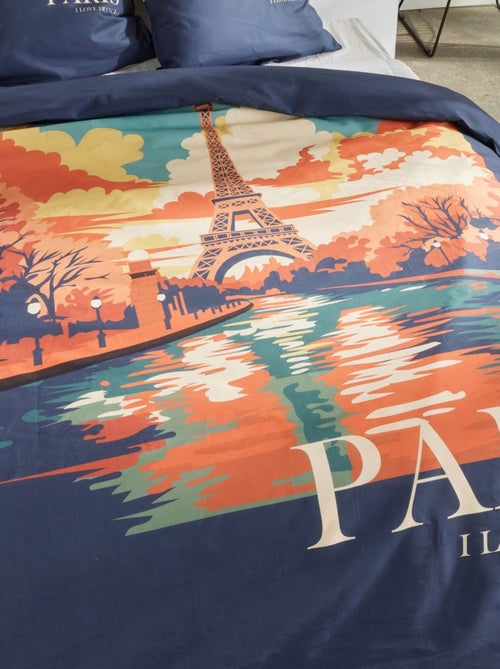 Parure de lit imprimé graphique coton JAVA FRANCE - Kiabi