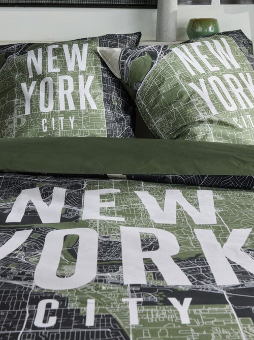 Parure de lit imprimé graphique coton JAVA NEW YORK CITY - Kiabi