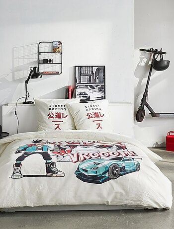 Parure de lit imprimé graphique coton JAVA RACING