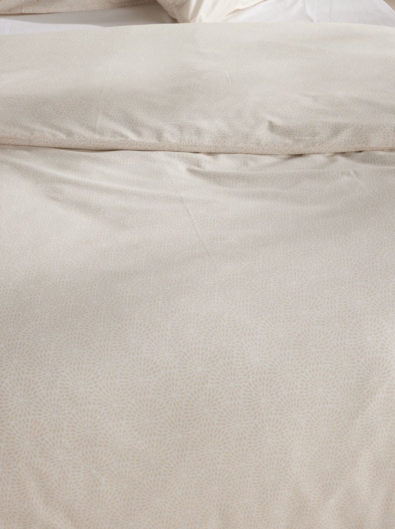 Parure de lit imprimé Graphique coton SUNSHINE FEDORA Beige - Kiabi