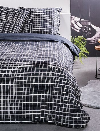 Parure de lit imprimé Graphique coton SUNSHINE JADE