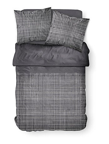 Parure de lit imprimé Graphique coton SUNSHINE JADE