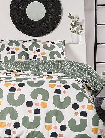 Parure de lit imprimé Graphique coton SUNSHINE KALI