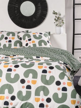 Parure de lit imprimé Graphique coton SUNSHINE KALI