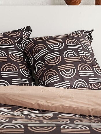 Parure de lit imprimé Graphique coton SUNSHINE LARA