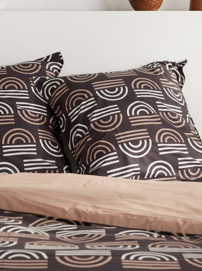 Parure de lit imprimé Graphique coton SUNSHINE LARA Noir - Kiabi