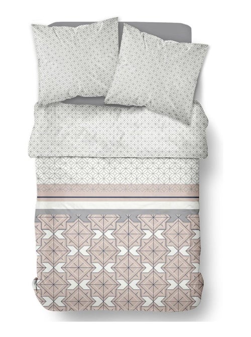Parure de lit imprimé Graphique coton SUNSHINE LILA - Kiabi Parure de lit imprimé Graphique coton SUNSHINE LILA - Kiabi