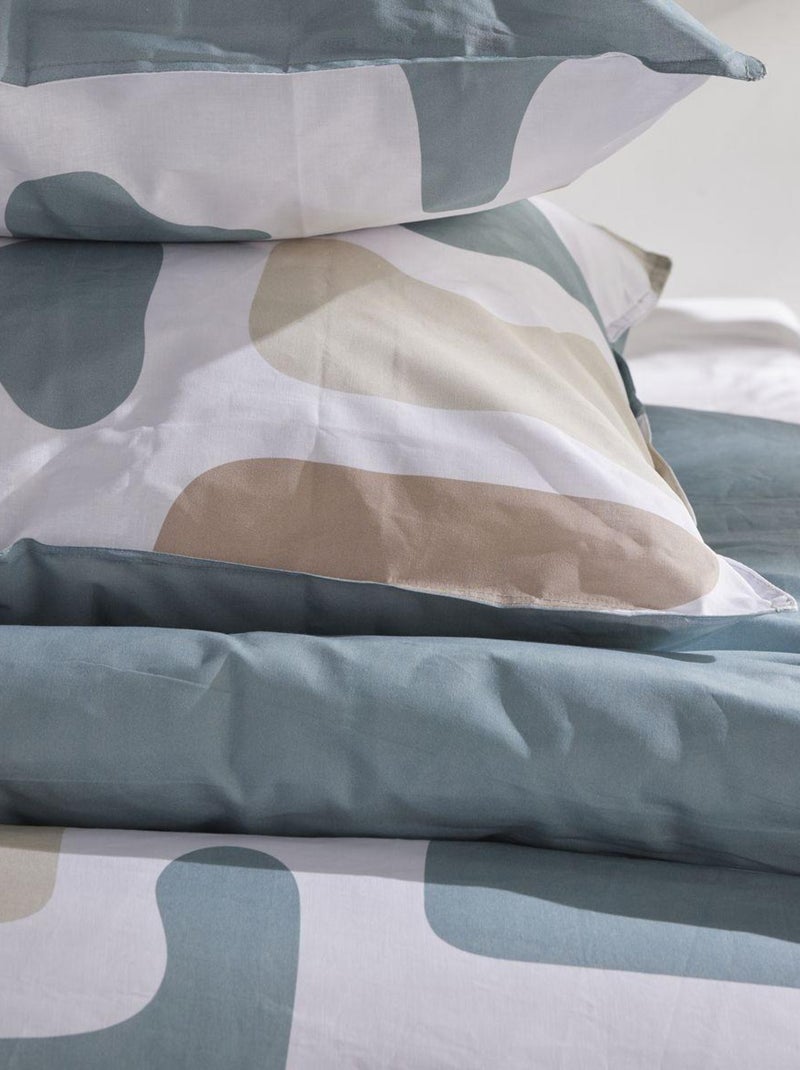 Parure de lit imprimé Graphique Coton SUNSHINE LILY Blanc - Kiabi