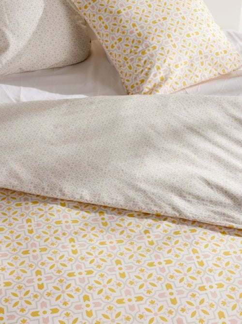 Parure de lit imprimé Graphique coton SUNSHINE LOUISA - Kiabi