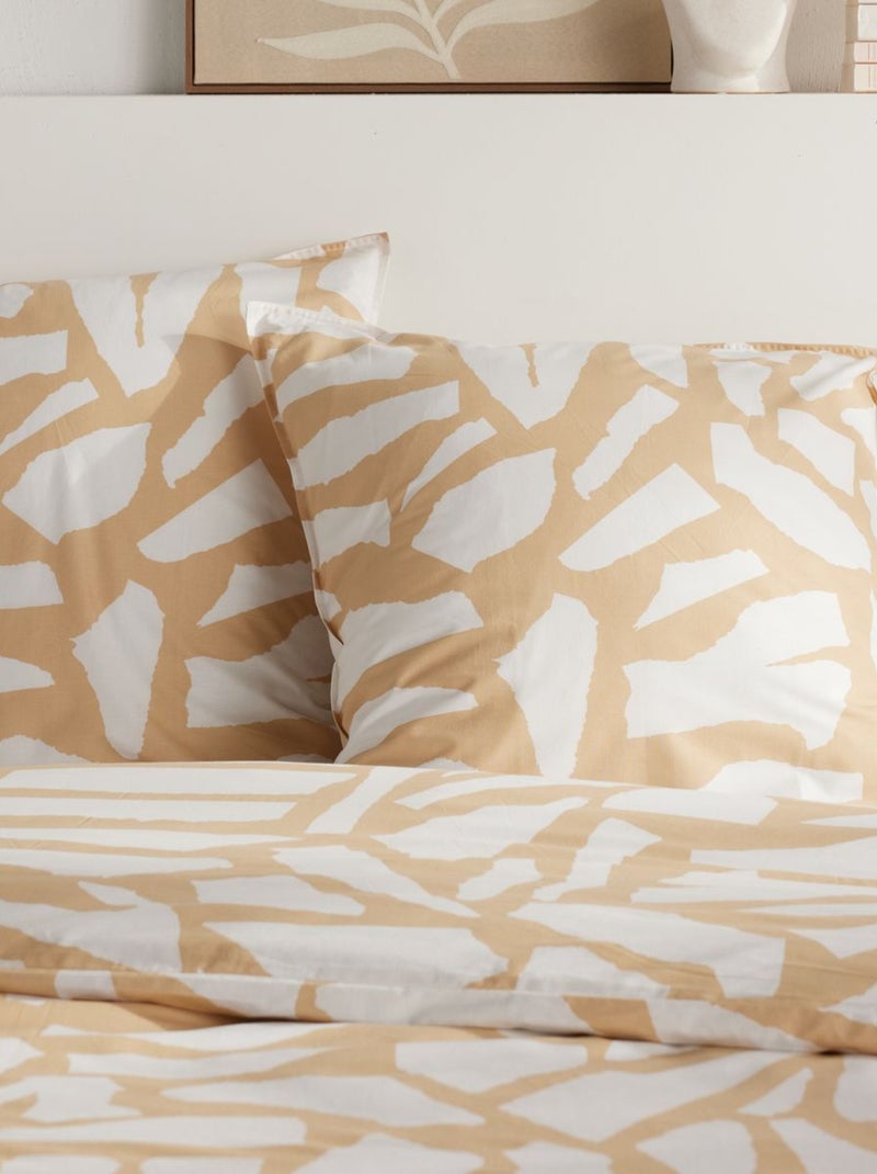 Parure de lit imprimé Graphique coton SUNSHINE LOUNA Beige - Kiabi
