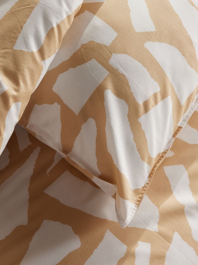 Parure de lit imprimé Graphique coton SUNSHINE LOUNA Beige - Kiabi