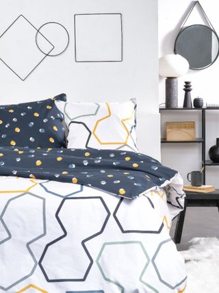 Parure de lit imprimé Graphique coton SUNSHINE PAO