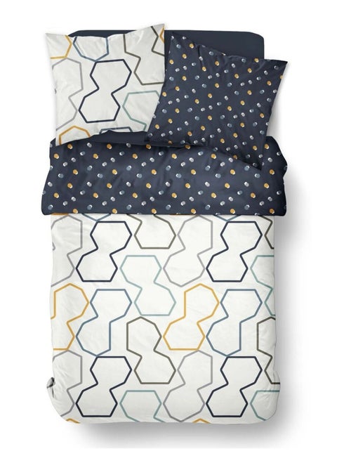 Parure de lit imprimé Graphique coton SUNSHINE PAO - Kiabi